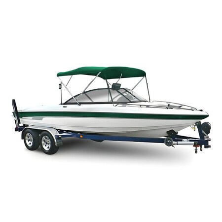 Eevelle 3 Bow Bimini Boat Top with Hardware 72in LONG, 54in HIGH, Fits 79in-84inHunter Green SSE-543B84-FGR